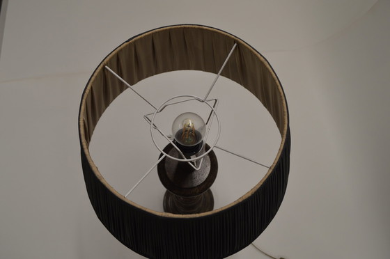 Image 1 of Lamp Bronze/ Silver, Shade Black Silk