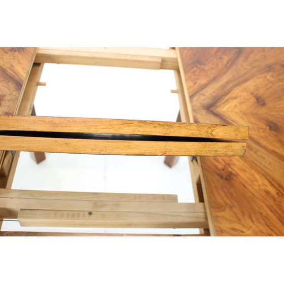 Image 1 of Art Deco vintage extendable dining table, Czechoslovakia 1930s