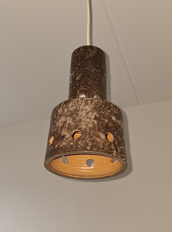 Image 1 of Pendant Lamp, Ceramic, Comprising 2 Parts, Chalice And Stem, Vintage