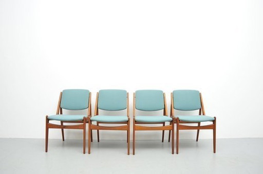 Arne Vodder Ella dining chairs in teak 1960