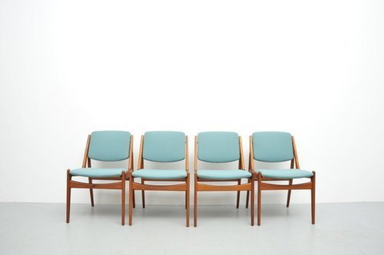 Image 1 of Arne Vodder Ella dining chairs in teak 1960