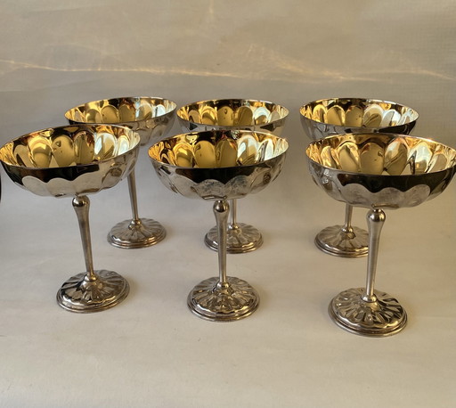 Set Of 6 Champagne Coupes