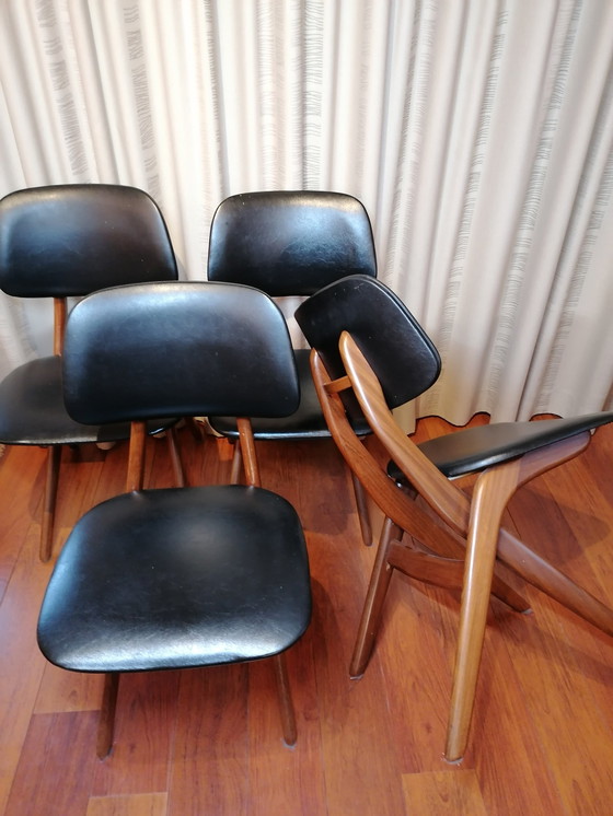 Image 1 of 4X Chair The Scissors Van Teeffelen, 1960/7