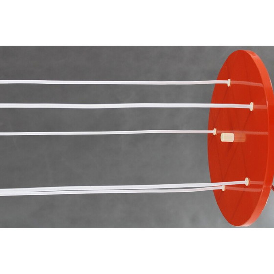 Image 1 of Vintage waterfall chandelier with plastic shade by Pokrok Zilina, Czechoslovakia 1970