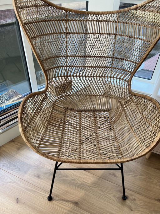 Hk Living Rattan Egg Bohemian Chair