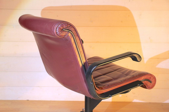 Image 1 of Pair De Fauteuil Cuir Chocolat By Richard Sapper For Knoll