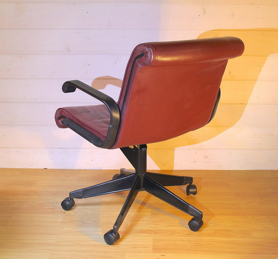 Image 1 of Pair De Fauteuil Cuir Chocolat By Richard Sapper For Knoll