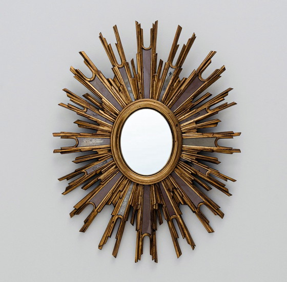 Image 1 of Rare Oval Convex Solar Mirror (3 pieces available)