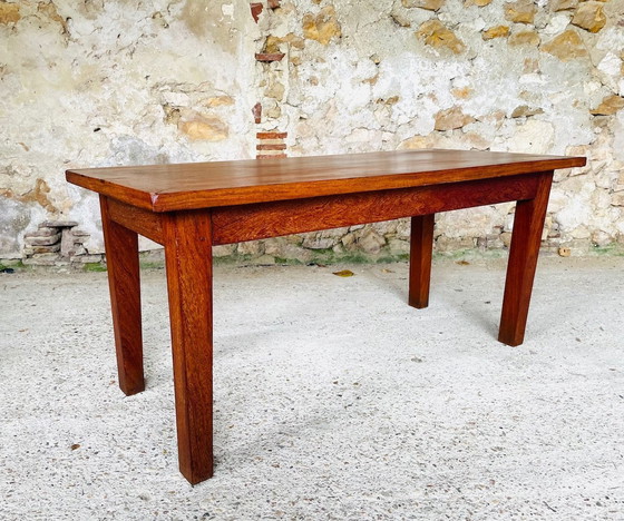 Image 1 of Vintage French Farmhouse Oak Coffee Table 1950’s