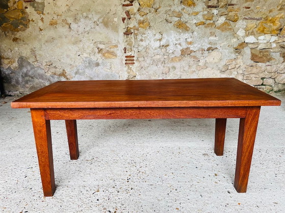 Image 1 of Vintage French Farmhouse Oak Coffee Table 1950’s