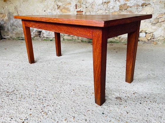 Image 1 of Vintage French Farmhouse Oak Coffee Table 1950’s