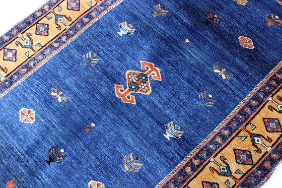 Image 1 of Original hand-knotted Persian carpet Gabbeh Ghashghai 160 X 100 Cm Nomadic carpet