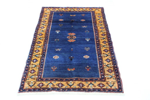 Original hand-knotted Persian carpet Gabbeh Ghashghai 160 X 100 Cm Nomadic carpet