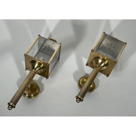 Image 1 of Coppia di lampade da parete vintage in ottone, 1940