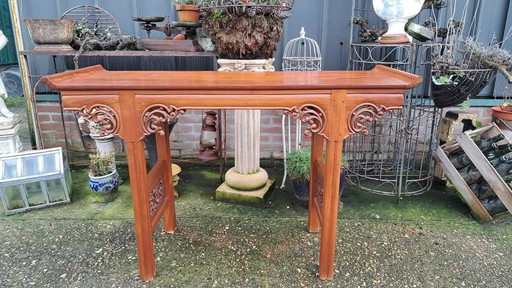 Oriental Side Table, Wall Table, Console, Altar Dim. 131x44 and 80cm High