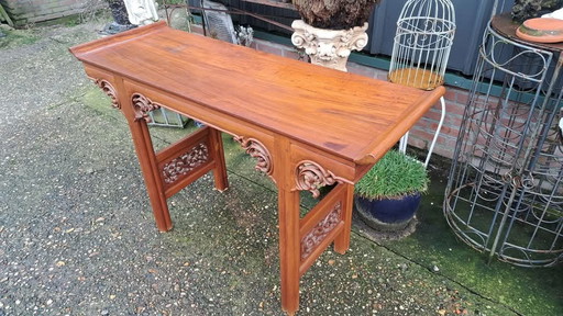 Oriental Side Table, Wall Table, Console, Altar Dim. 131x44 and 80cm High