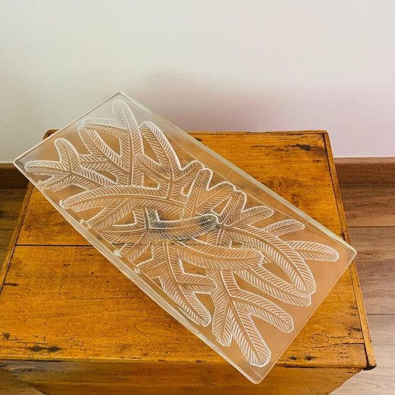 Image 1 of Vintage art deco glass table for Verlys, France 1920