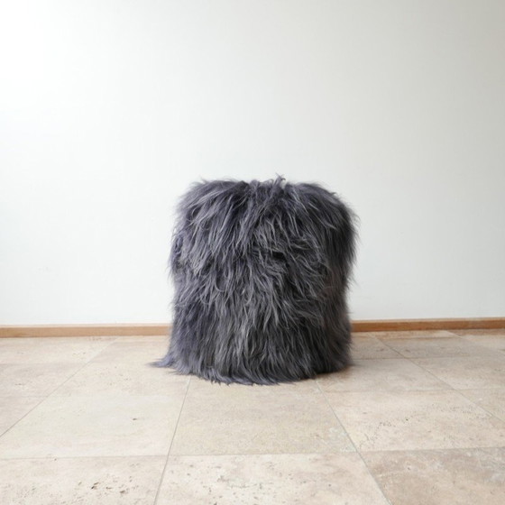 Image 1 of Pair of mid-century sheepskin occasional armchairs, England 1970s