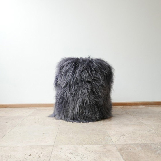 Image 1 of Pair of mid-century sheepskin occasional armchairs, England 1970s