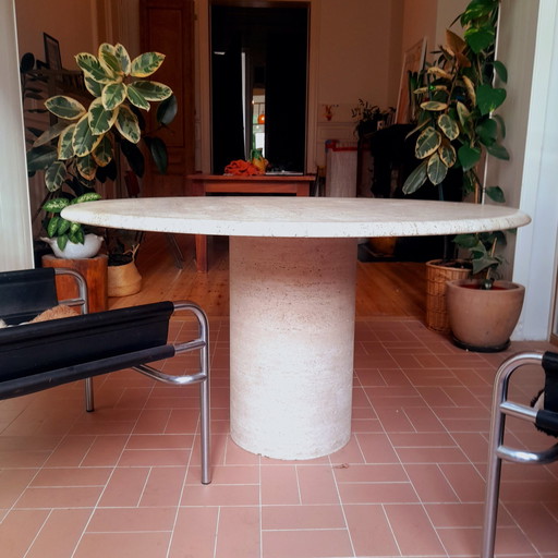 Travertine table