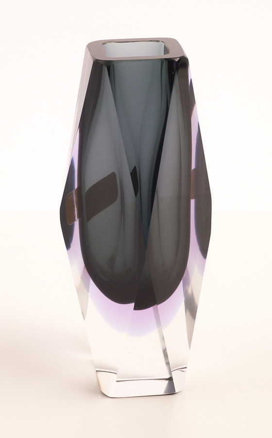 Image 1 of Faceted Murano Vase V. Nason & C - 60s