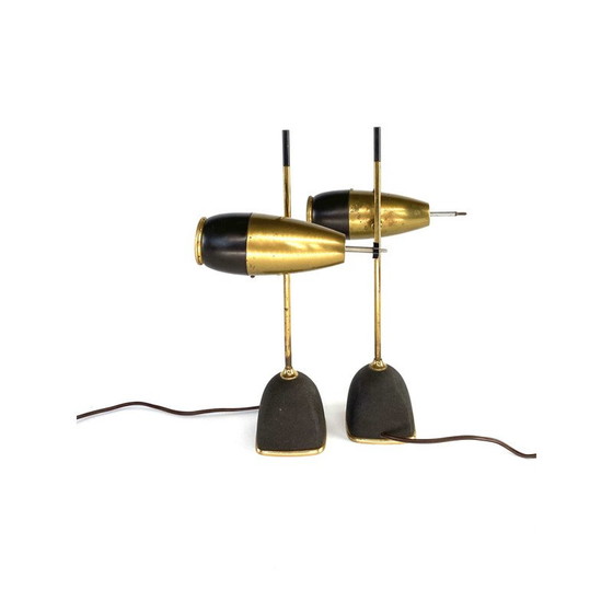 Image 1 of Pair of vintage lamp mod. 577 by Oscar Torlasco, Lumi Milan, Italy 1960
