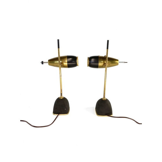 Image 1 of Pair of vintage lamp mod. 577 by Oscar Torlasco, Lumi Milan, Italy 1960