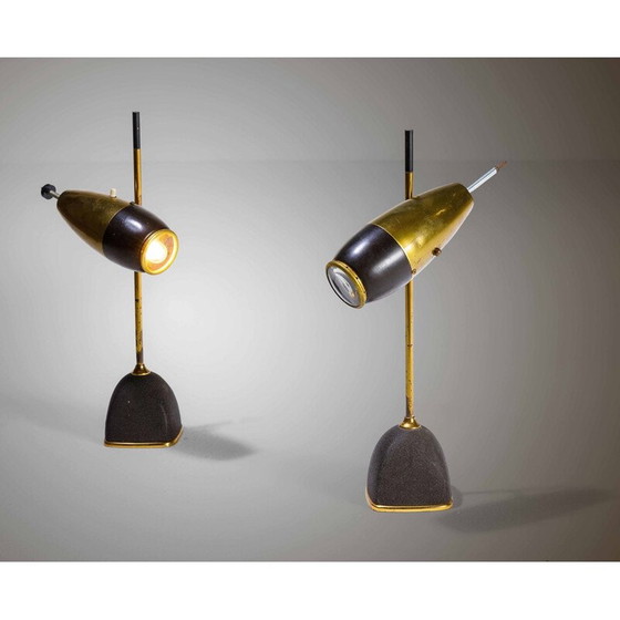 Image 1 of Pair of vintage lamp mod. 577 by Oscar Torlasco, Lumi Milan, Italy 1960