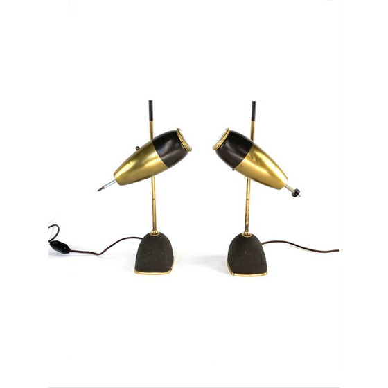 Image 1 of Pair of vintage lamp mod. 577 by Oscar Torlasco, Lumi Milan, Italy 1960