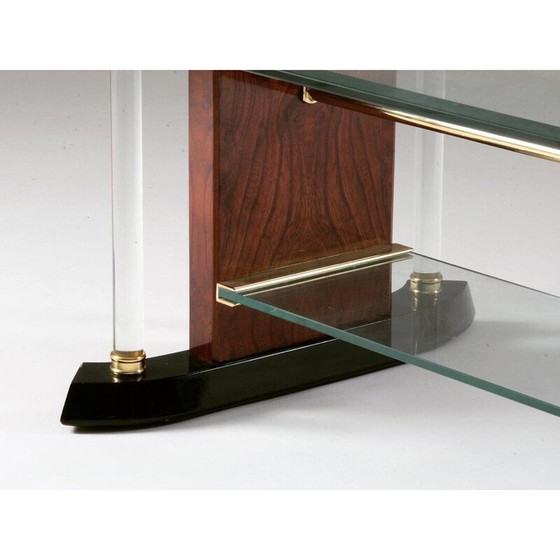 Image 1 of Vintage brass and glass coffee table, 1970