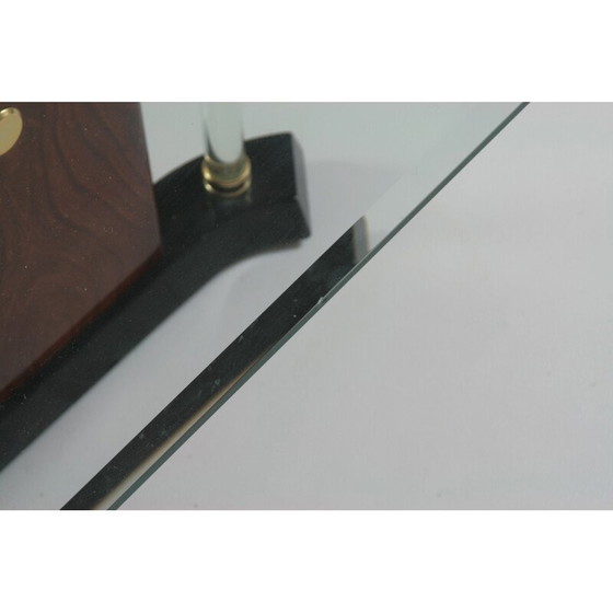 Image 1 of Vintage brass and glass coffee table, 1970