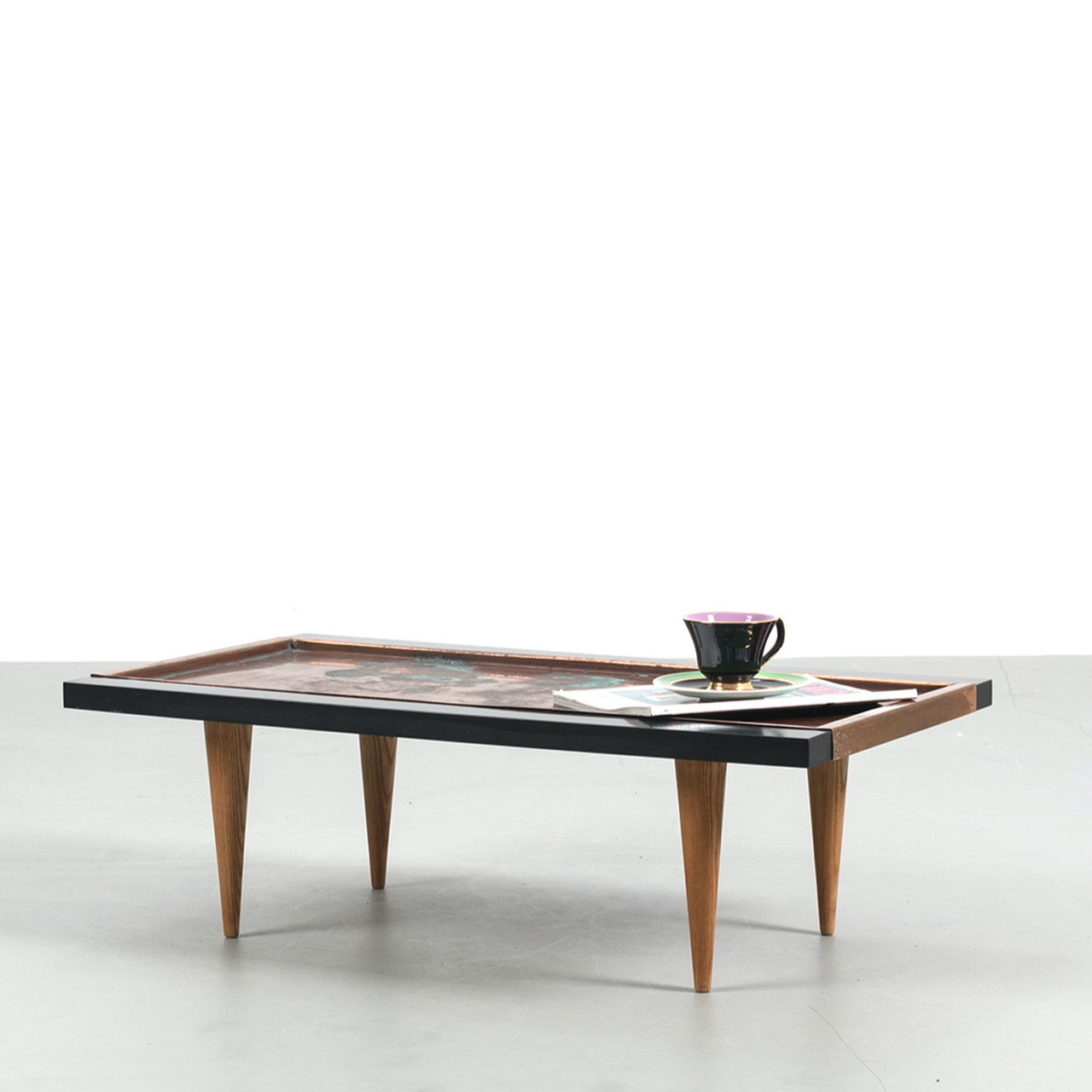 Copper top coffee table sales