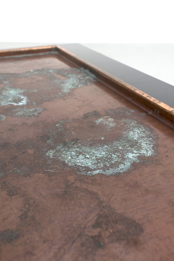 Image 1 of 50s coffee table with copper top