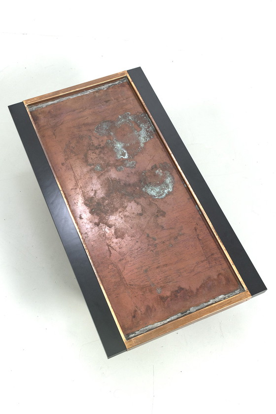 Image 1 of 50s coffee table with copper top