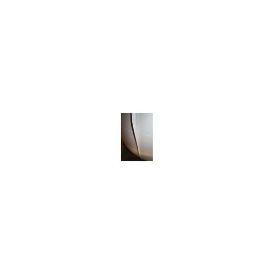 Image 1 of Vintage armchair Shell in pearly white imitation leather, 1980