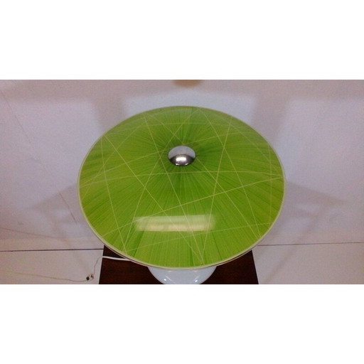 Lampada da tavolo verde vintage "tutto in vetro"