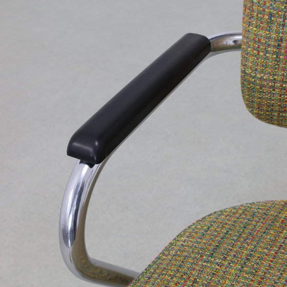 Image 1 of Vintage Tube Frame Chair Fana, 1960S New Upholstered