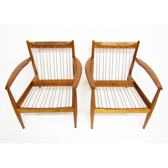 Image 1 of Pair of vintage Danish armchairs by Grete Jalk for France and Daverkosen, 1950s