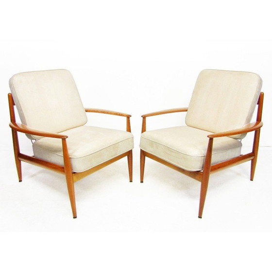 Image 1 of Pair of vintage Danish armchairs by Grete Jalk for France and Daverkosen, 1950s