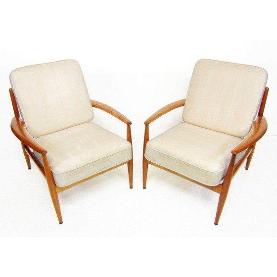 Image 1 of Pair of vintage Danish armchairs by Grete Jalk for France and Daverkosen, 1950s