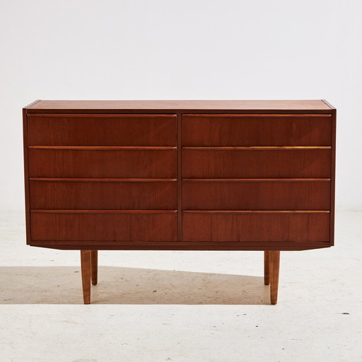 Restored Teak Double Dresser By Møbelfabrikken Risskov