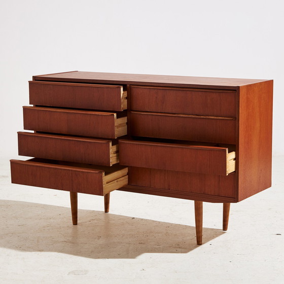 Image 1 of Restored Teak Double Dresser By Møbelfabrikken Risskov