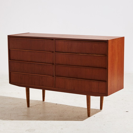 Image 1 of Restored Teak Double Dresser By Møbelfabrikken Risskov