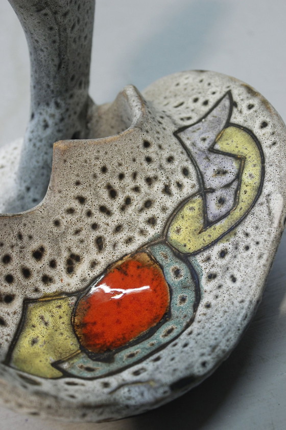 Image 1 of Marius Bessone À Vallauris - Free Form Lamp Base Lava Enamel 1950S