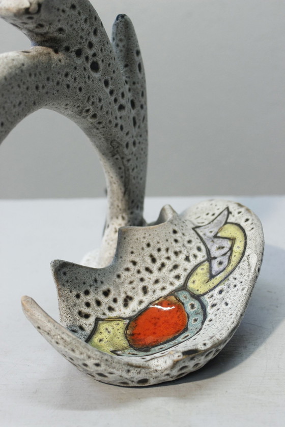 Image 1 of Marius Bessone À Vallauris - Free Form Lamp Base Lava Enamel 1950S