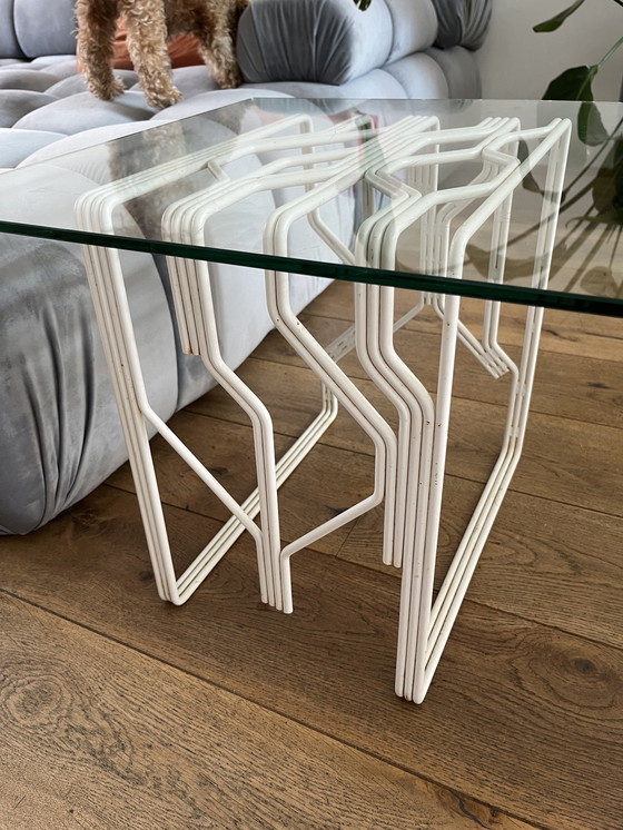 Image 1 of Design Coffee Or Side Table Of Glass/Metal