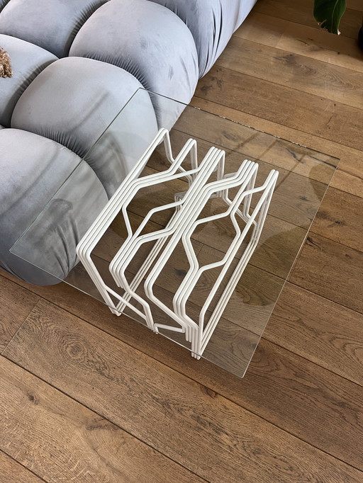 Design Coffee Or Side Table Of Glass/Metal