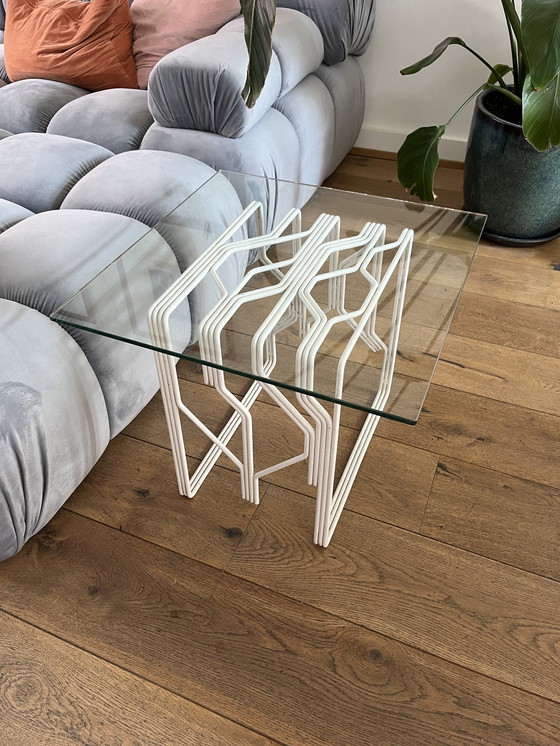 Image 1 of Design Coffee Or Side Table Of Glass/Metal