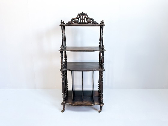 Image 1 of Etagère vintage in legno su rotelle, leggio, quant'altro