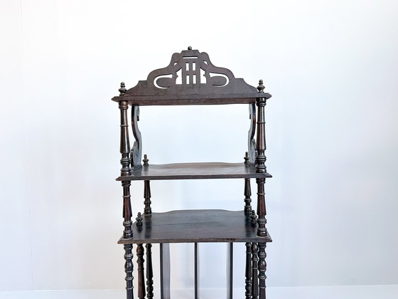 Image 1 of Etagère vintage in legno su rotelle, leggio, quant'altro